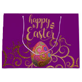 Buntes Ostereier Große Geschenktüte (Vorderseite)