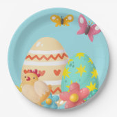 Buntes Ostereier Pappteller (Vorderseite)