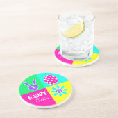 Buntes Ostern Sandstein Untersetzer (Seite)