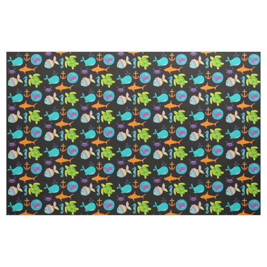 Buntes Ozean-Gewebe Stoff (Fat Quarter (45,7 x 55,9 cm))