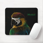 Buntes Papageien-Fraktal Digital Mousepad (Mit Mouse)