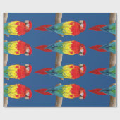 Buntes Papageien-Packpapier Geschenkpapier (Flach)