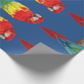 Buntes Papageien-Packpapier Geschenkpapier (Ecke)