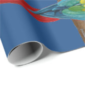 Buntes Papageien-Packpapier Geschenkpapier (Rolleneckpunkt)