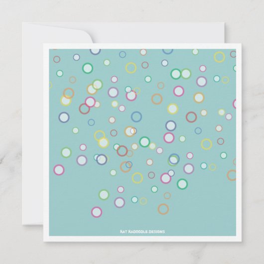 Buntes Party des Feier-Sylvesterabends Einladung (Rückseite)