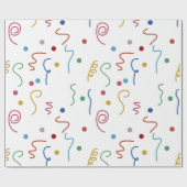 Buntes Party-Konfetti-Muster Geschenkpapier (Flach)