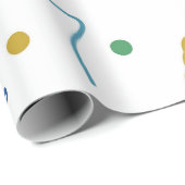 Buntes Party-Konfetti-Muster Geschenkpapier (Rolleneckpunkt)