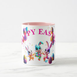 Buntes Party zum Tanzen Osterbrunnes Tasse