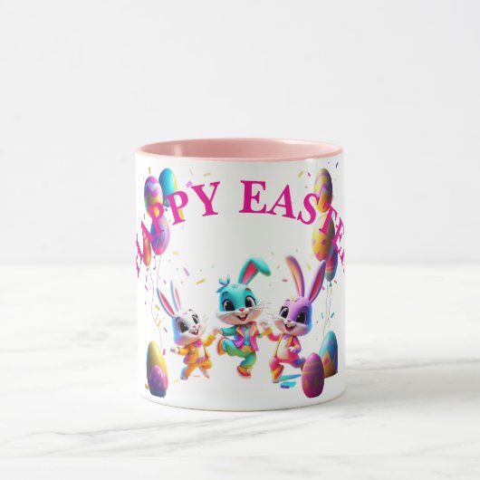 Buntes Party zum Tanzen Osterbrunnes Tasse (Zentrum)