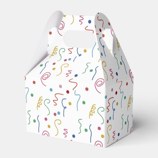 Buntes Partybuntkonfetti-Muster Geschenkschachtel (Vorderseite)
