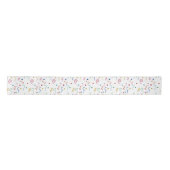 Buntes Partykonfetti-Muster Satinband (Vorderseite)