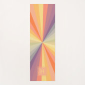 Buntes Pastell-Regenbogen-Monogramm Yogamatte (Vorderseite)