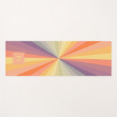 Buntes Pastell-Regenbogen-Monogramm Yogamatte (Vorderseite (Horizontal))