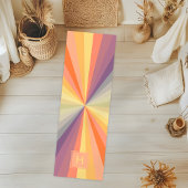 Buntes Pastell-Regenbogen-Monogramm Yogamatte