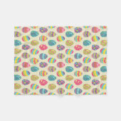 Buntes PastellOSTEREI-niedliches Muster Fleecedecke (Vorderseite (Horizontal))