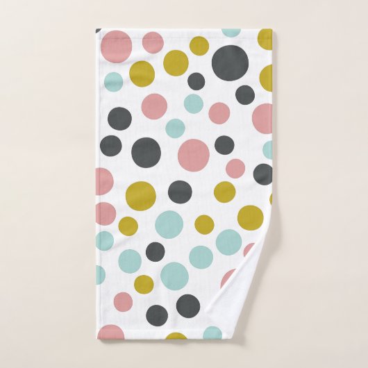 Buntes Pastelltuch-Set der polka-Punkt-| Badhandtuch Set (Handtuch)