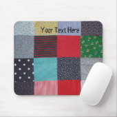 buntes Patchwork gemustertes Vintages Gewebe Mousepad (Mit Mouse)