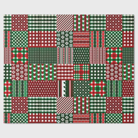 buntes Patchwork Geschenkpapier (Flach)