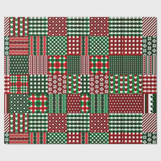 buntes Patchwork Geschenkpapier (Saum)