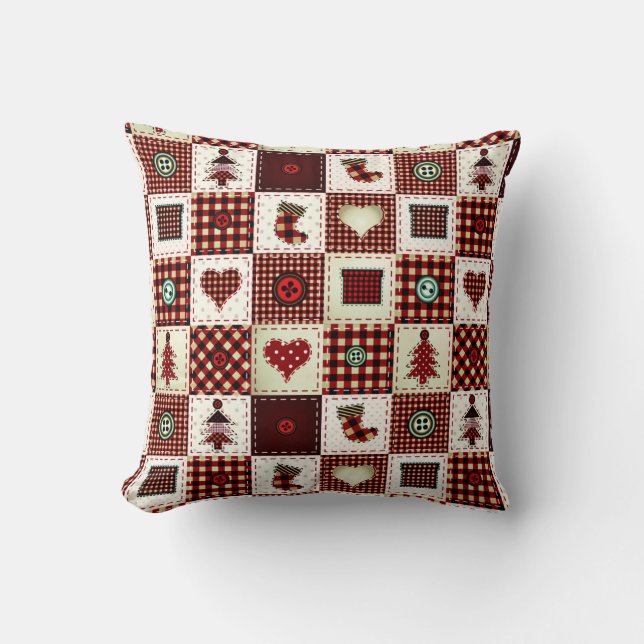 buntes Patchwork Kissen (Vorderseite)