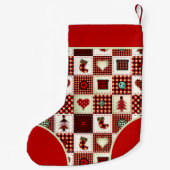 buntes Patchwork Kleiner Weihnachtsstrumpf (Rückseite)