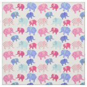 Buntes Patchwork-Retro Elefant-Druck-Gewebe Stoff (Muster)