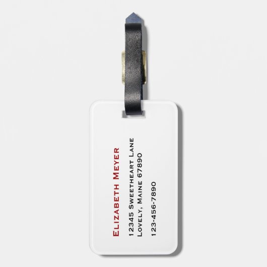 Buntes Patchwork-Steppdecken-Herz Gepäckanhänger (Rückseite vertikal)