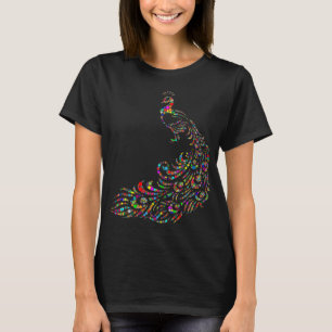 Buntes Pfau T-Shirt