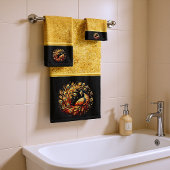 Buntes Pfauenspiel Badhandtuch Set