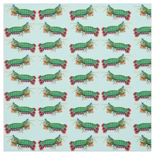 Buntes Pfaumantis-Garnele-Gewebe Stoff (Muster)