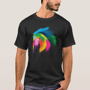 Buntes Pferd Abstrakt Buntes Pferd T-Shirt