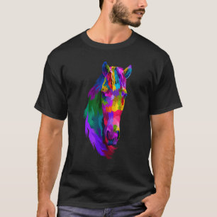Buntes Pferd Grafik 3 T-Shirt