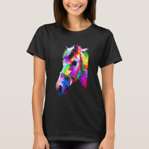 Buntes Pferd Grafik 4 T-Shirt