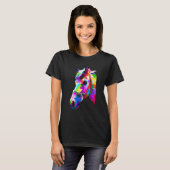 Buntes Pferd Grafik 4 T-Shirt (Vorne ganz)