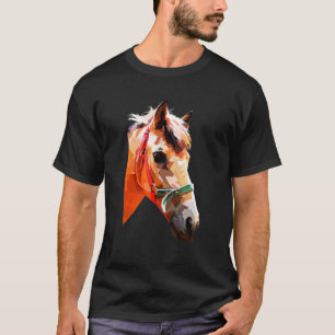Buntes Pferd Grafik T-Shirt