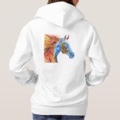 Buntes Pferd Hoodie (Rückseite)