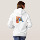 Buntes Pferd Hoodie (Schwarz voll)