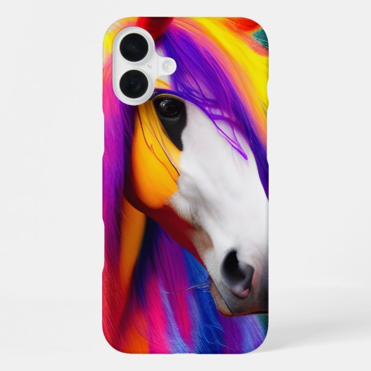 Buntes Pferd iPhone Hülle (Rückseite)