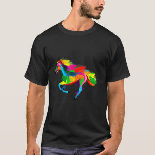 Buntes Pferd T-Shirt