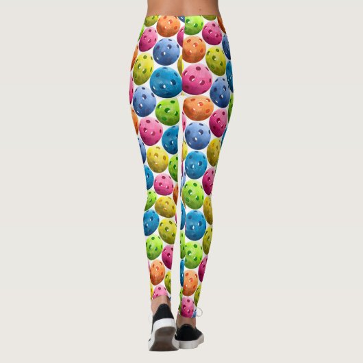 Buntes Pickleball Leggings (Rückseite)