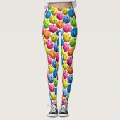 Buntes Pickleball Leggings (Vorderseite)
