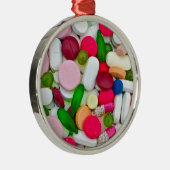 Buntes Pillengewohnheitsprodukt Silbernes Ornament (Rechts)