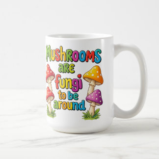 Buntes Pilzdesign, helle Waldpilze Kaffeetasse