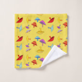 buntes Pilztuch-Set Badhandtuch Set (Waschlappen)