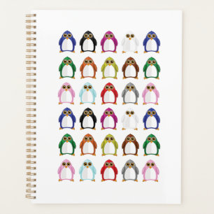 Buntes Pinguin-Muster Süß Kawaii Lustig Planer
