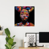 Buntes Plakat zur Würdigung Schwarzer Frauen (Heimbüro)