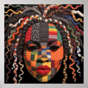 Buntes Plakat zur Würdigung Schwarzer Frauen