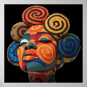 Buntes Plakat zur Würdigung Schwarzer Frauen