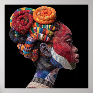 Buntes Plakat zur Würdigung Schwarzer Frauen