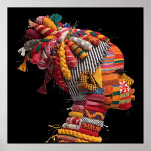 Buntes Plakat zur Würdigung Schwarzer Frauen